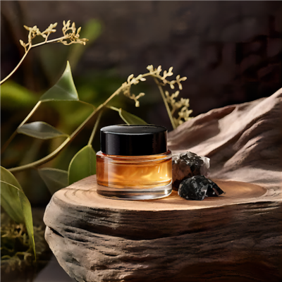 Amber Glass Cosmetic Jar